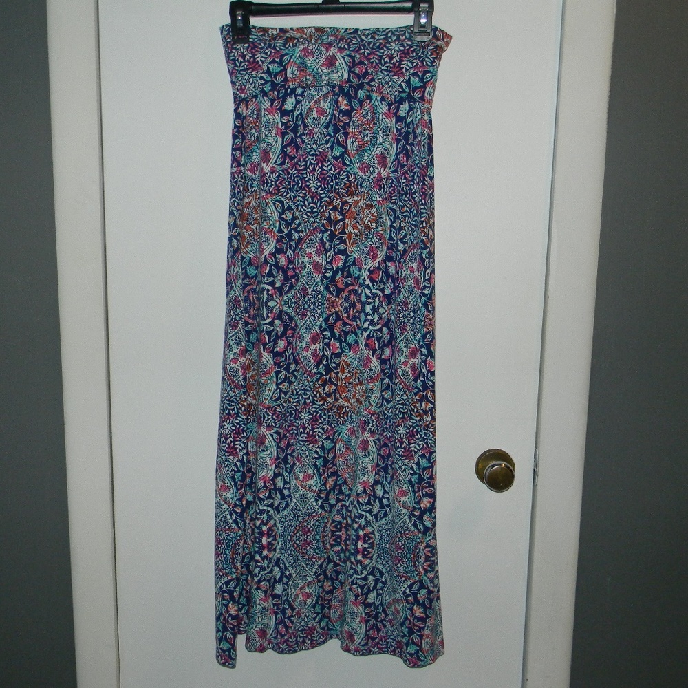 colorful maxi skirt